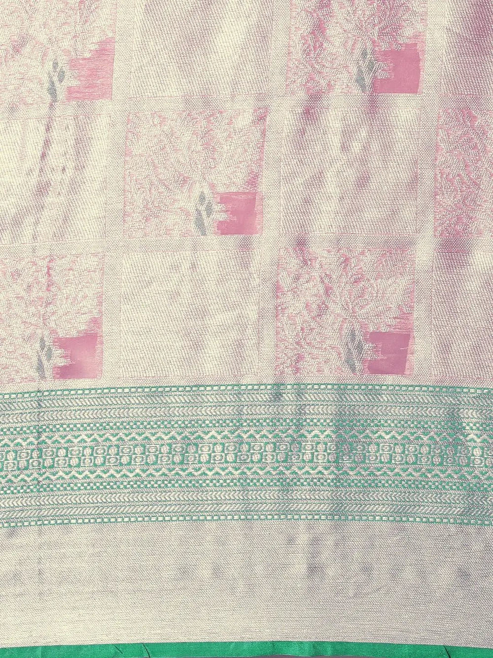 Light Pink Kora Silk Banarasi Saree
