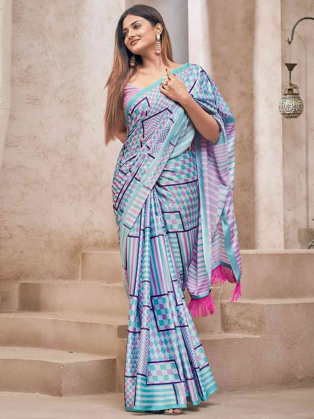 Soft Satin Georgette Saree With Trendy Digital Print