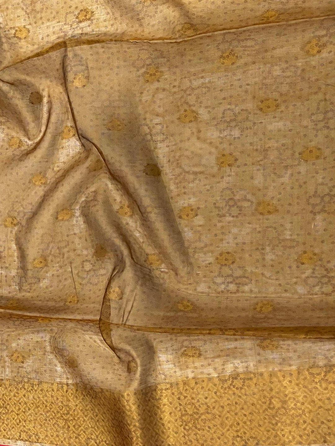 Green Geometric Zari And Kalamkari Silk Saree