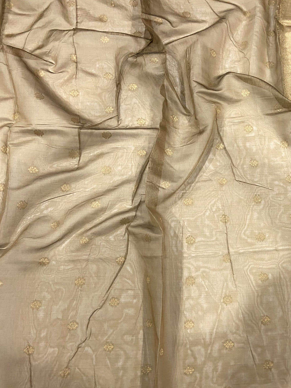 Sky Blue Geometric Zari And Kalamkari Silk Saree
