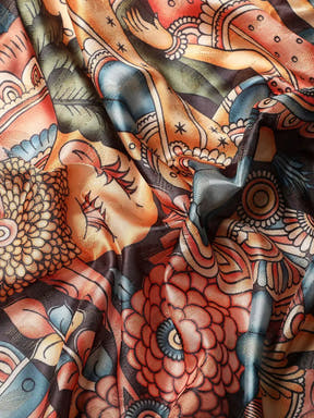Kalamkari Pattu Banarasi Silk Saree