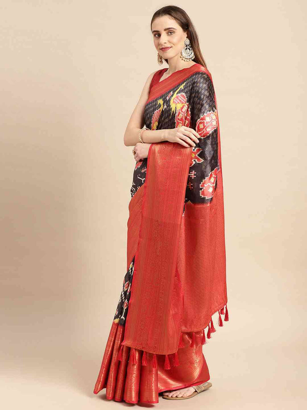 Kalamkari Pattu Banarasi Silk Saree 