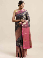 Stylish Kanjivaram Silk Saree Woven Design With Zari Work