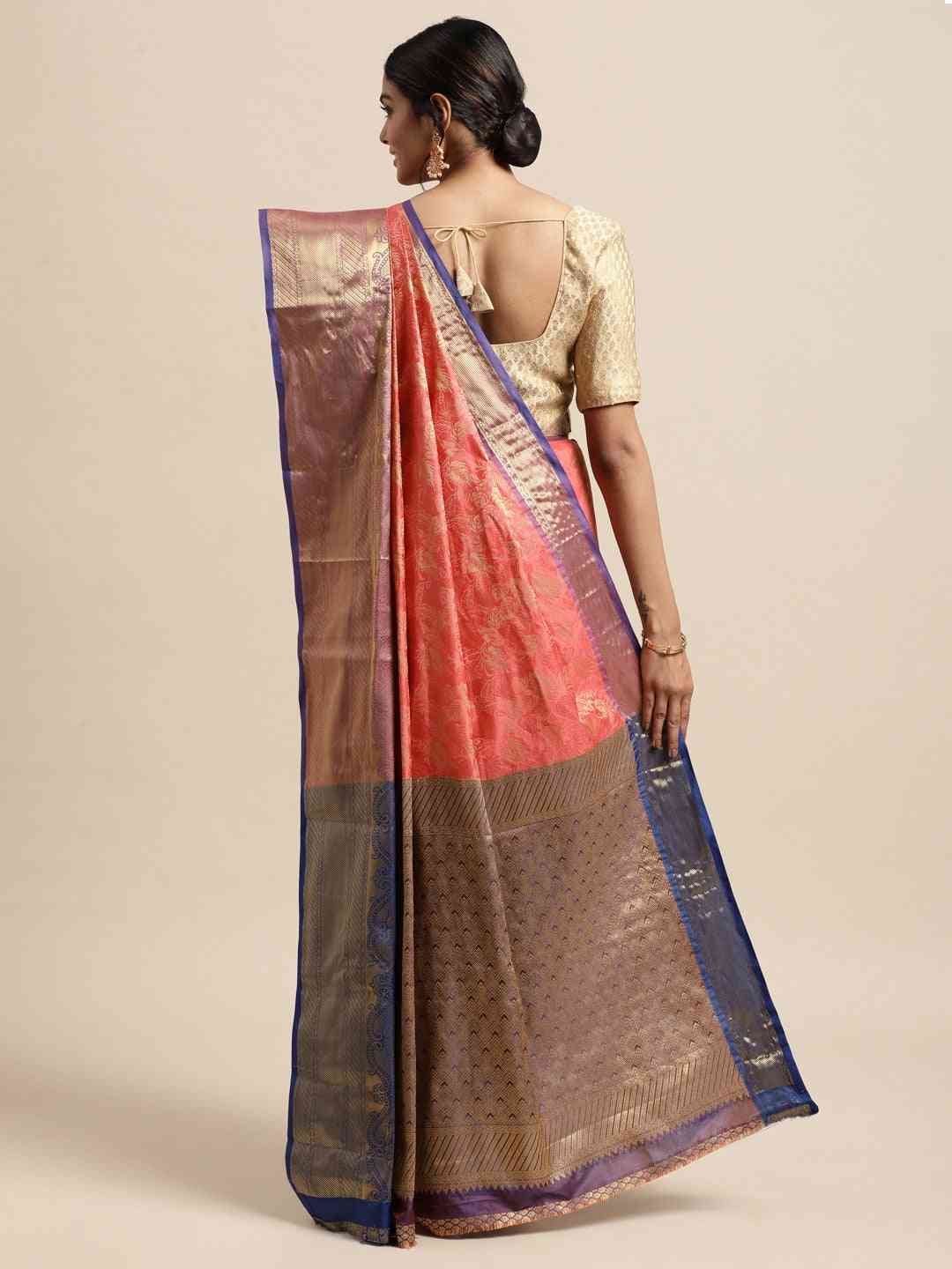 Stylish Kanjivaram Silk Saree Woven Design With Zari Work