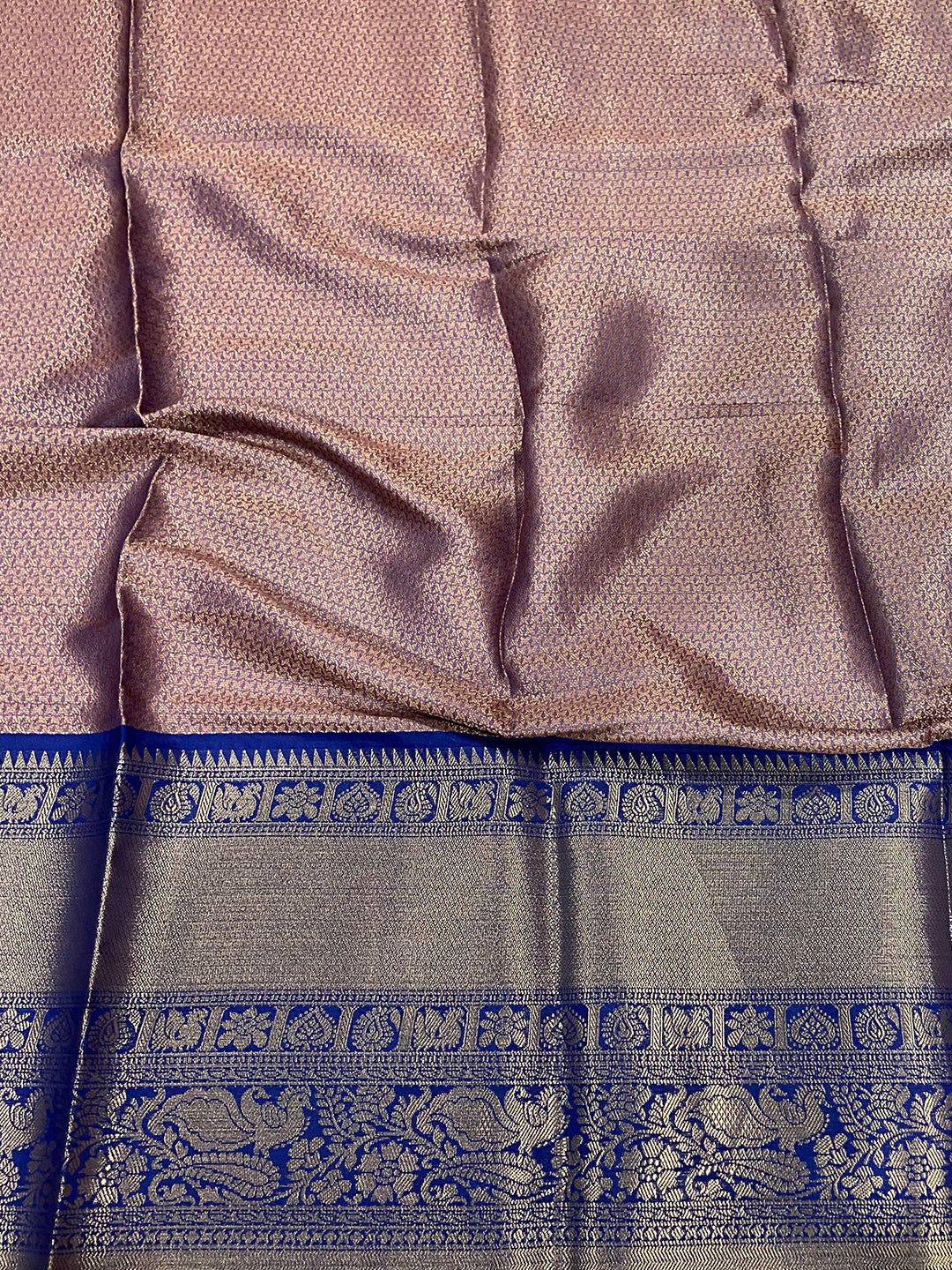 Intricate Aqua Pearl Banarasi Silk Saree
