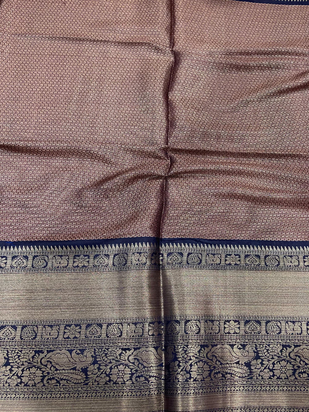 Intricate Tan Banarasi Silk Saree