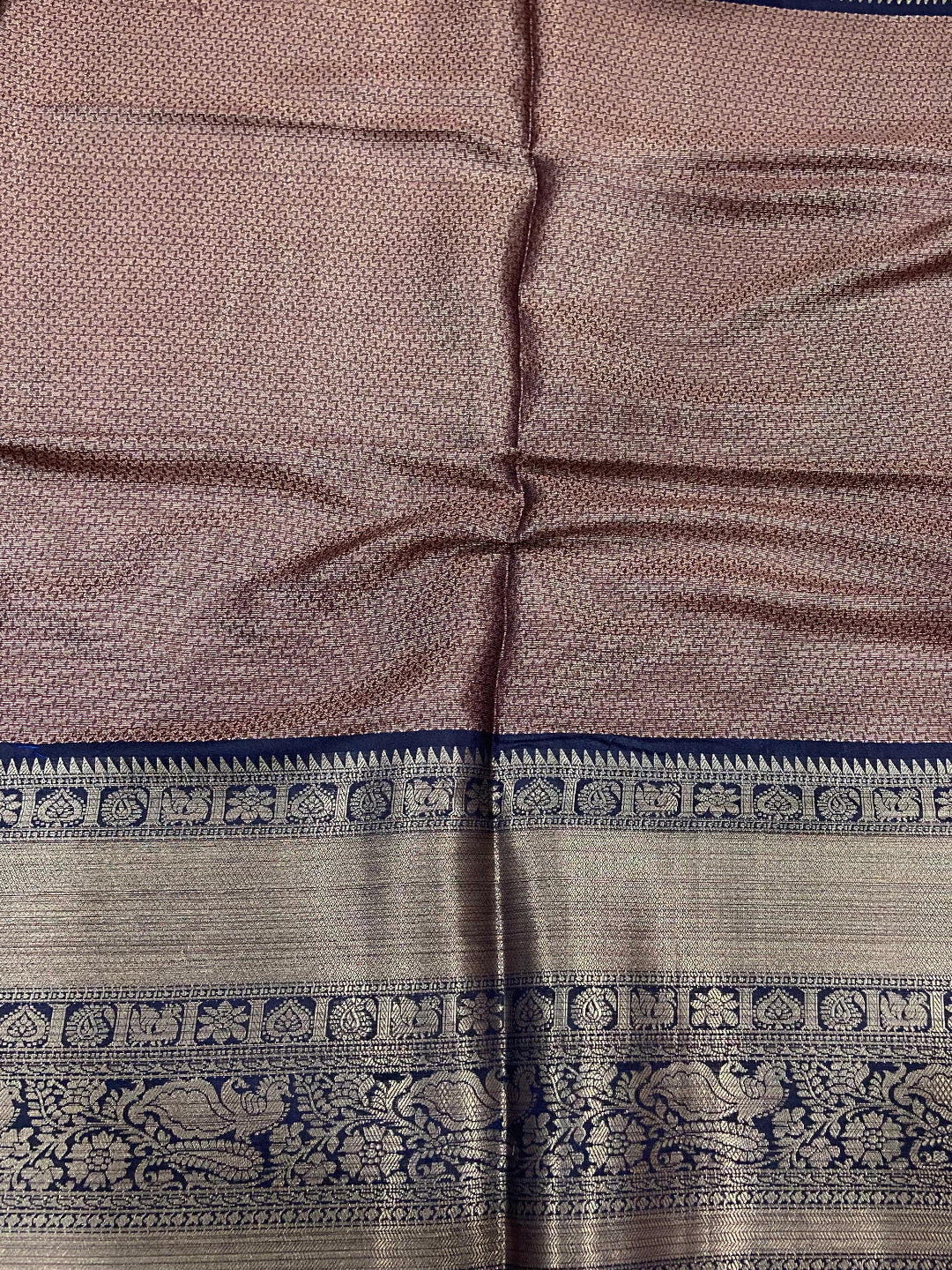 Intricate Tan Banarasi Silk Saree