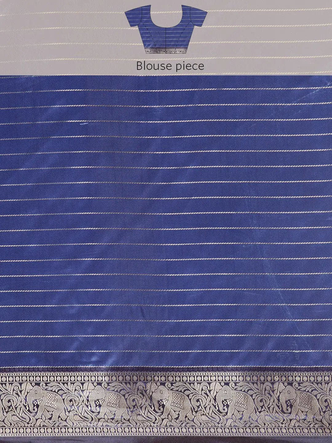  Banarasi Silk Gadwal Pattu Saree With Zari weaving