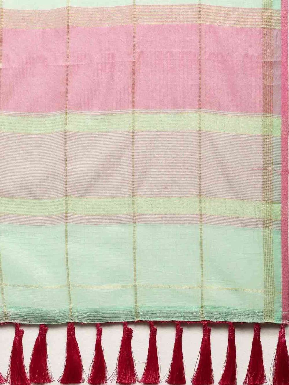 Exclusive Aqua Colour Soft Kota Doria Zari Work Saree