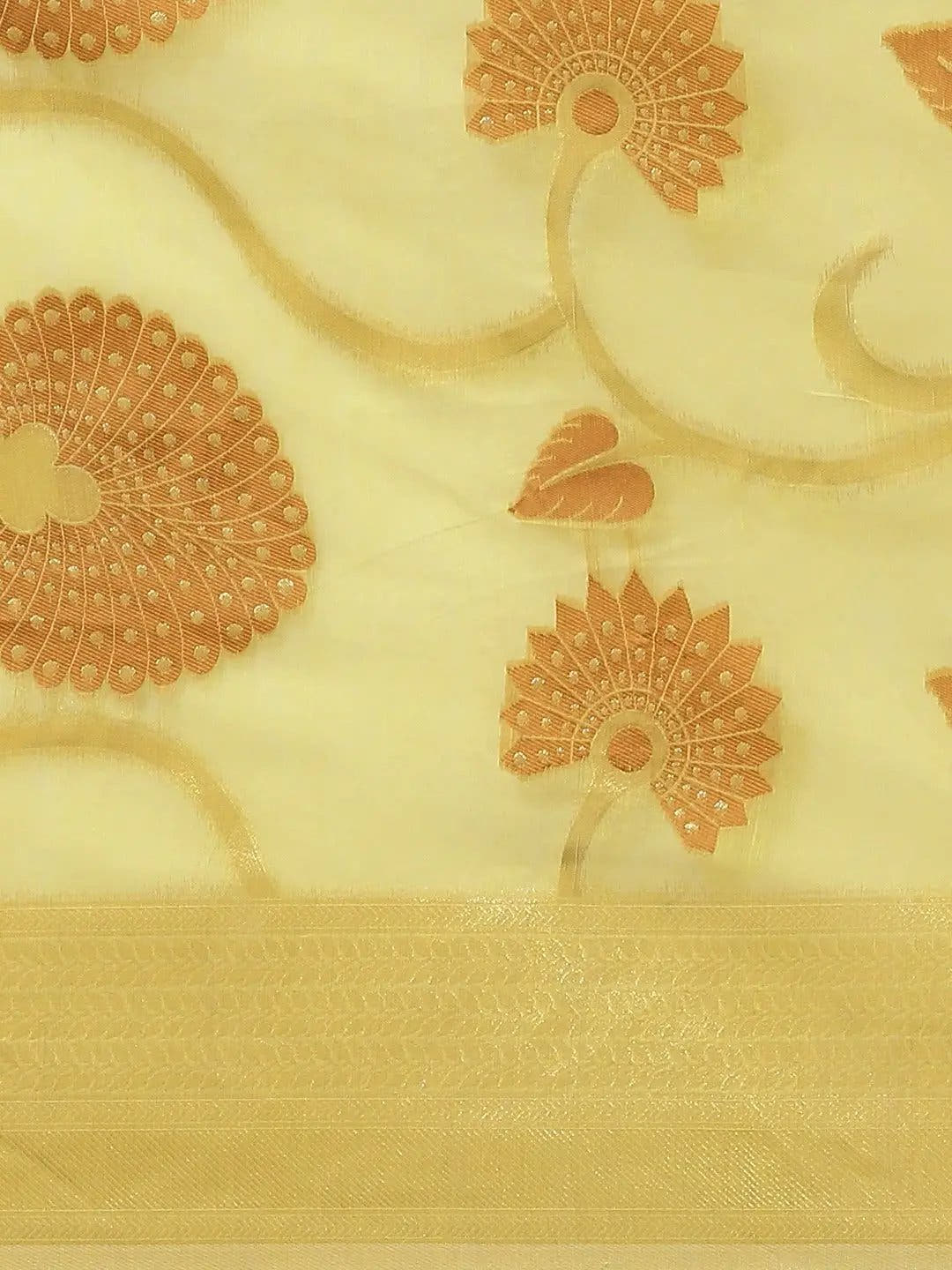 Stylish Cotton Blend Woven Design Saree