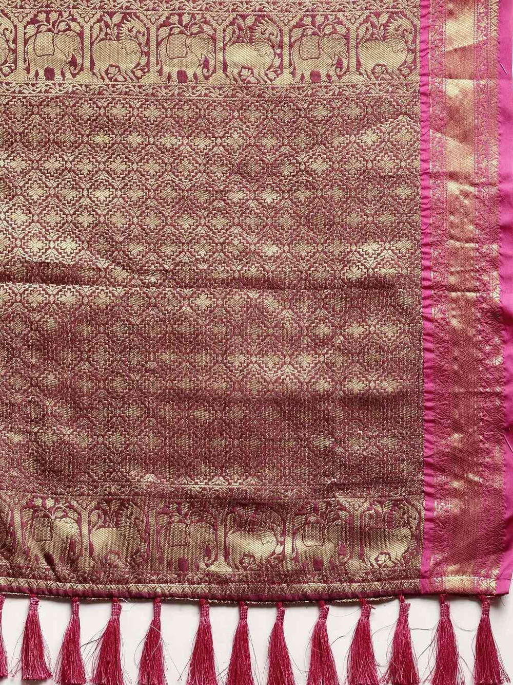 Soft Silk Rama Colour Kanjivaaram Zari & Butta Weaving Saree