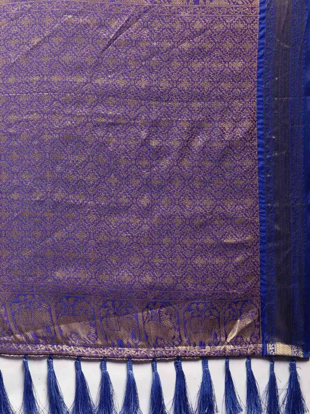 Soft Silk Wine Colour Kanjivaaram Zari & Butta Weaving Saree