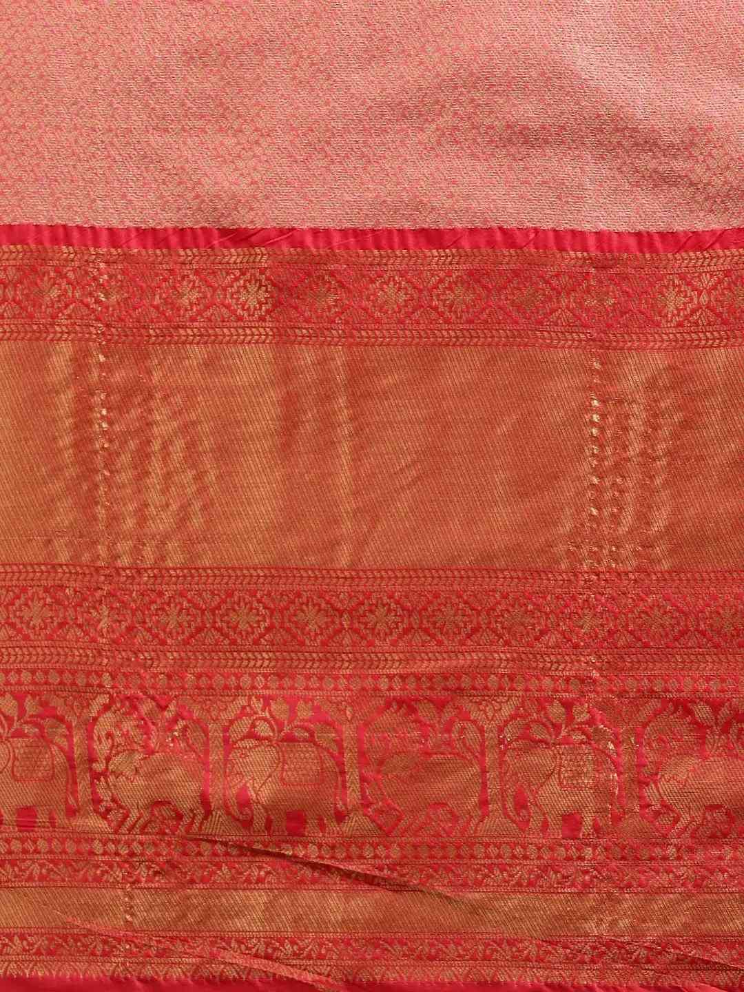 Soft Silk Yellow Colour Kanjivaaram Zari & Butta Weaving Saree