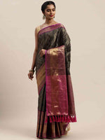 Banarasi Woven Design Saree With Zari Border
