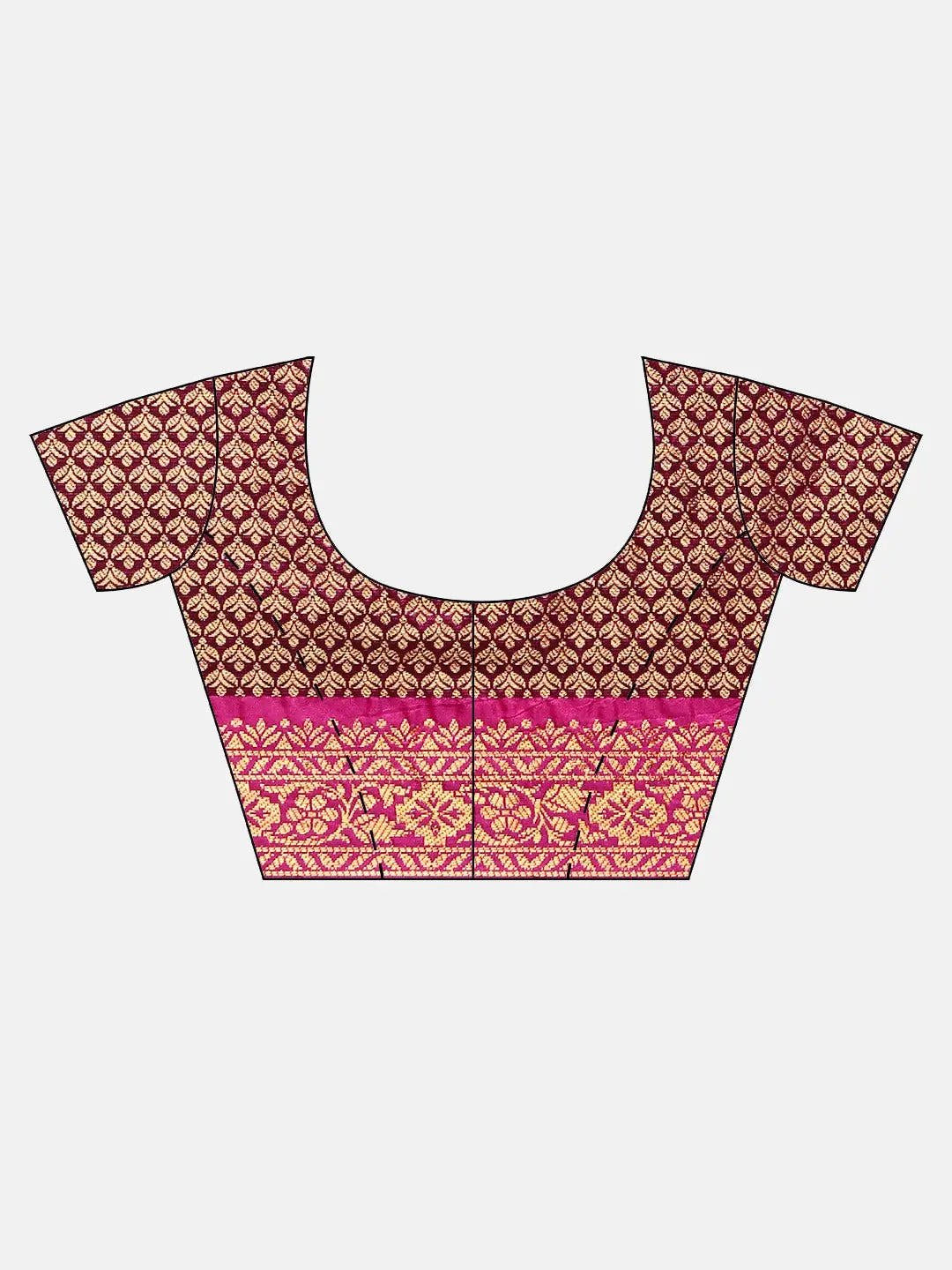 Banarasi Woven Design Saree With Zari Border