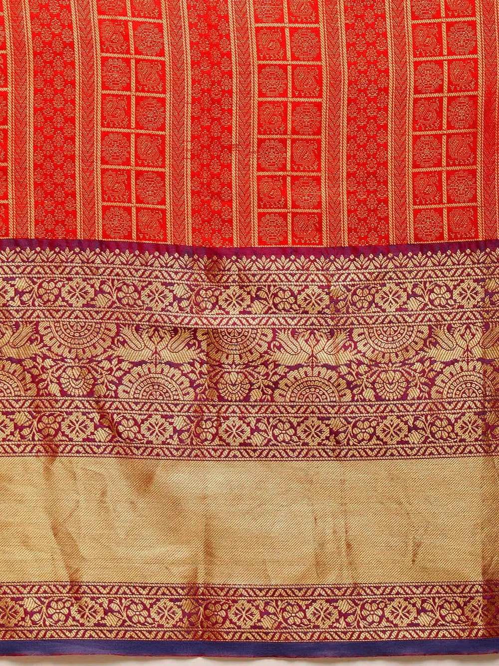 Banarasi Woven Design Saree With Zari Border