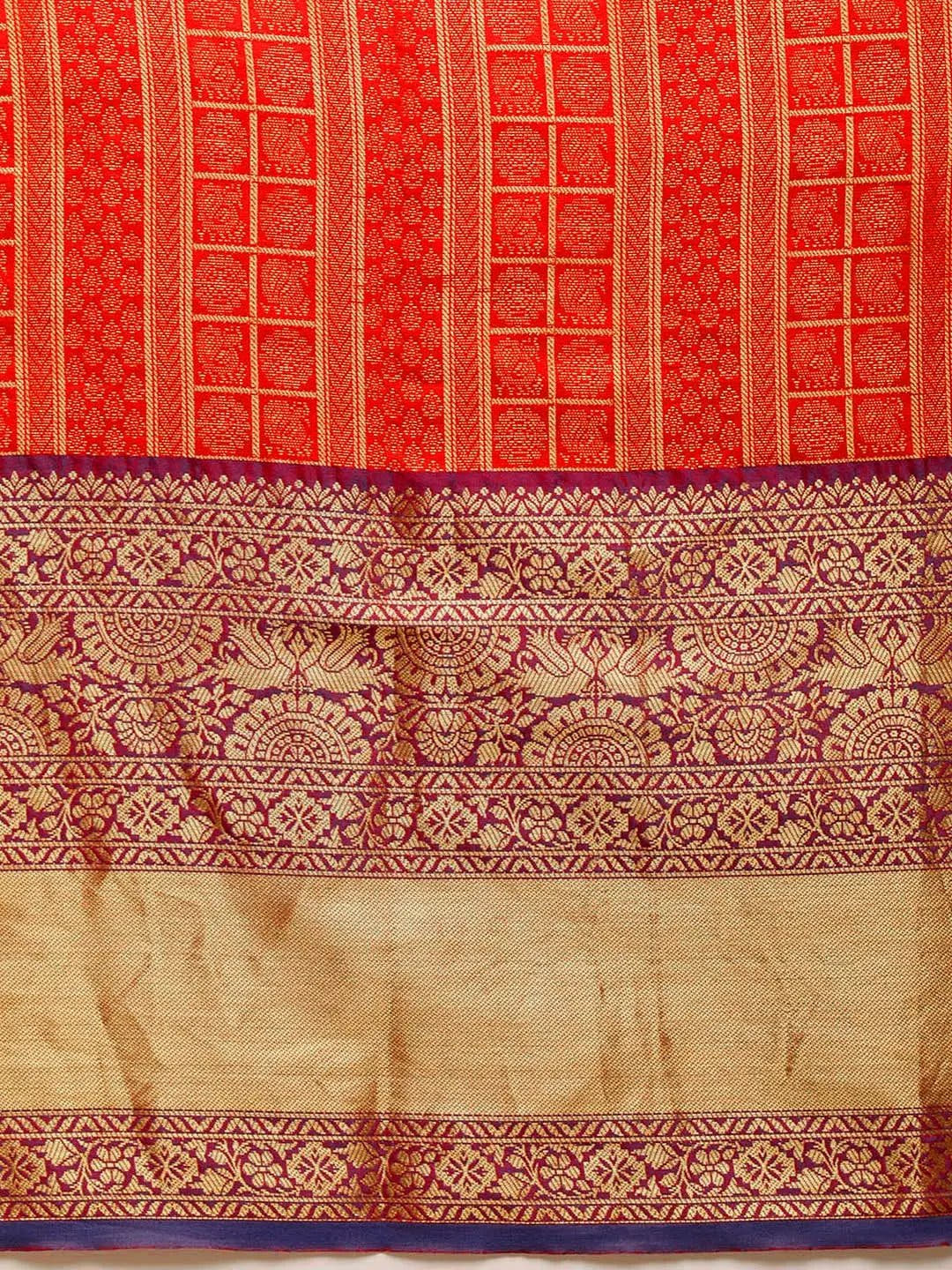 Banarasi Woven Design Saree With Zari Border