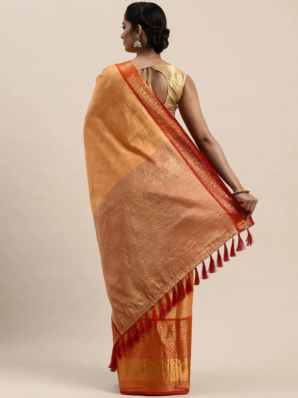 Banarasi Woven Design Saree With Zari Border