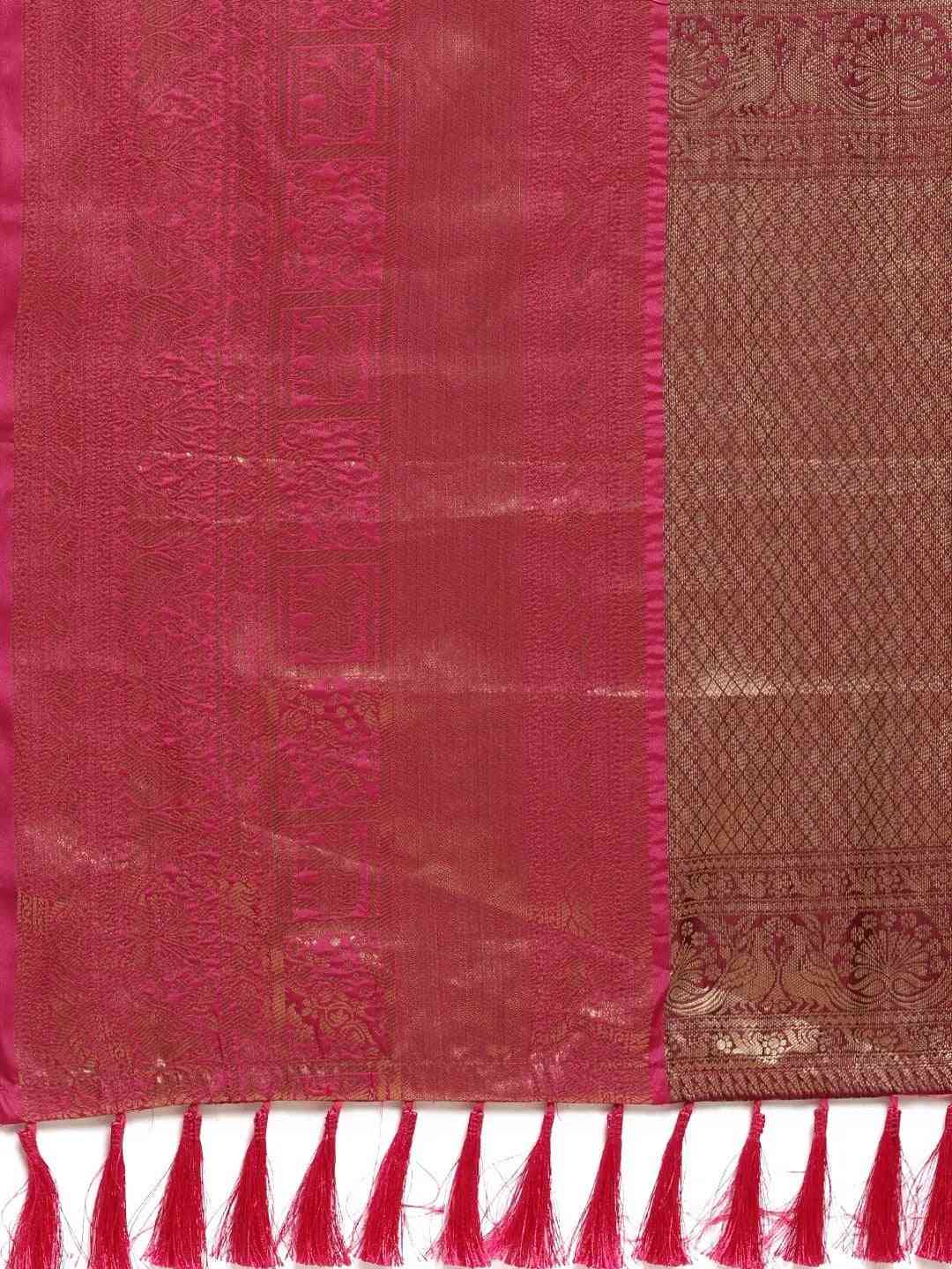 Soft Silk Black Colour Kanjivaaram Traditional Wear Saree