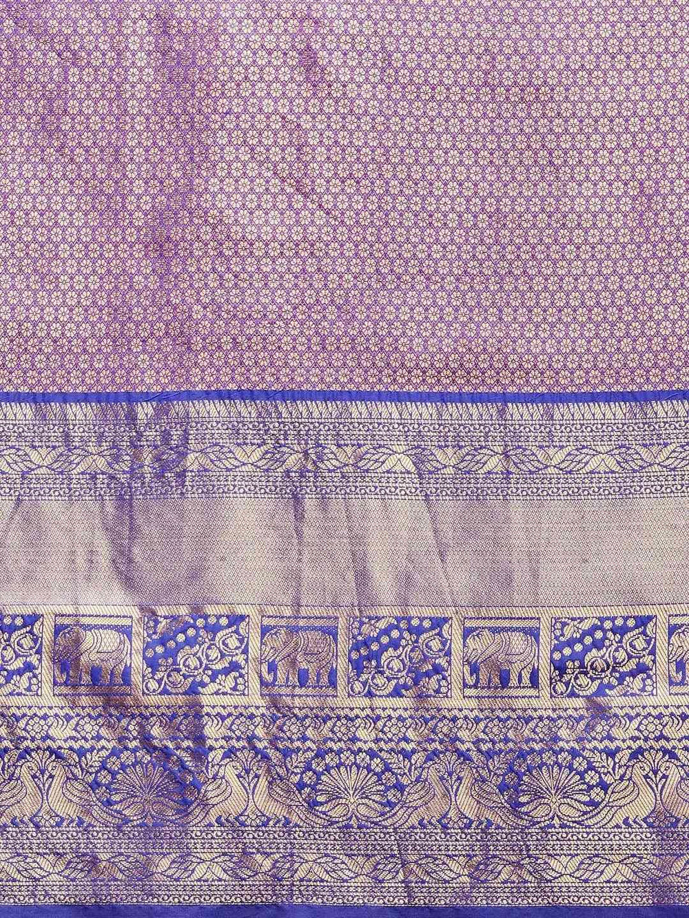 Soft Silk Orange Colour Kanjivaaram Traditional Wear Saree