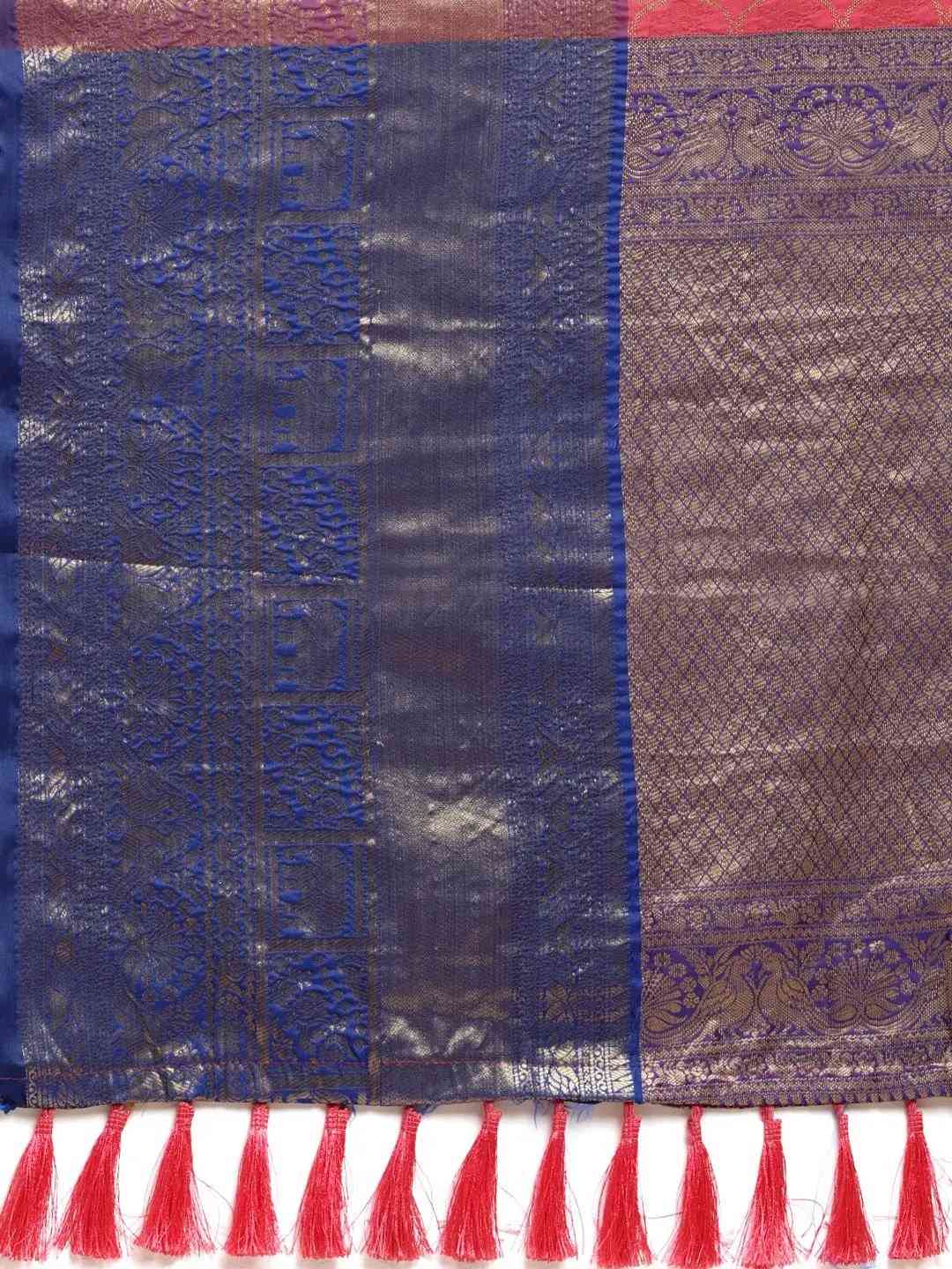Soft Silk Pink Colour Kanjivaaram Traditional Wear Saree