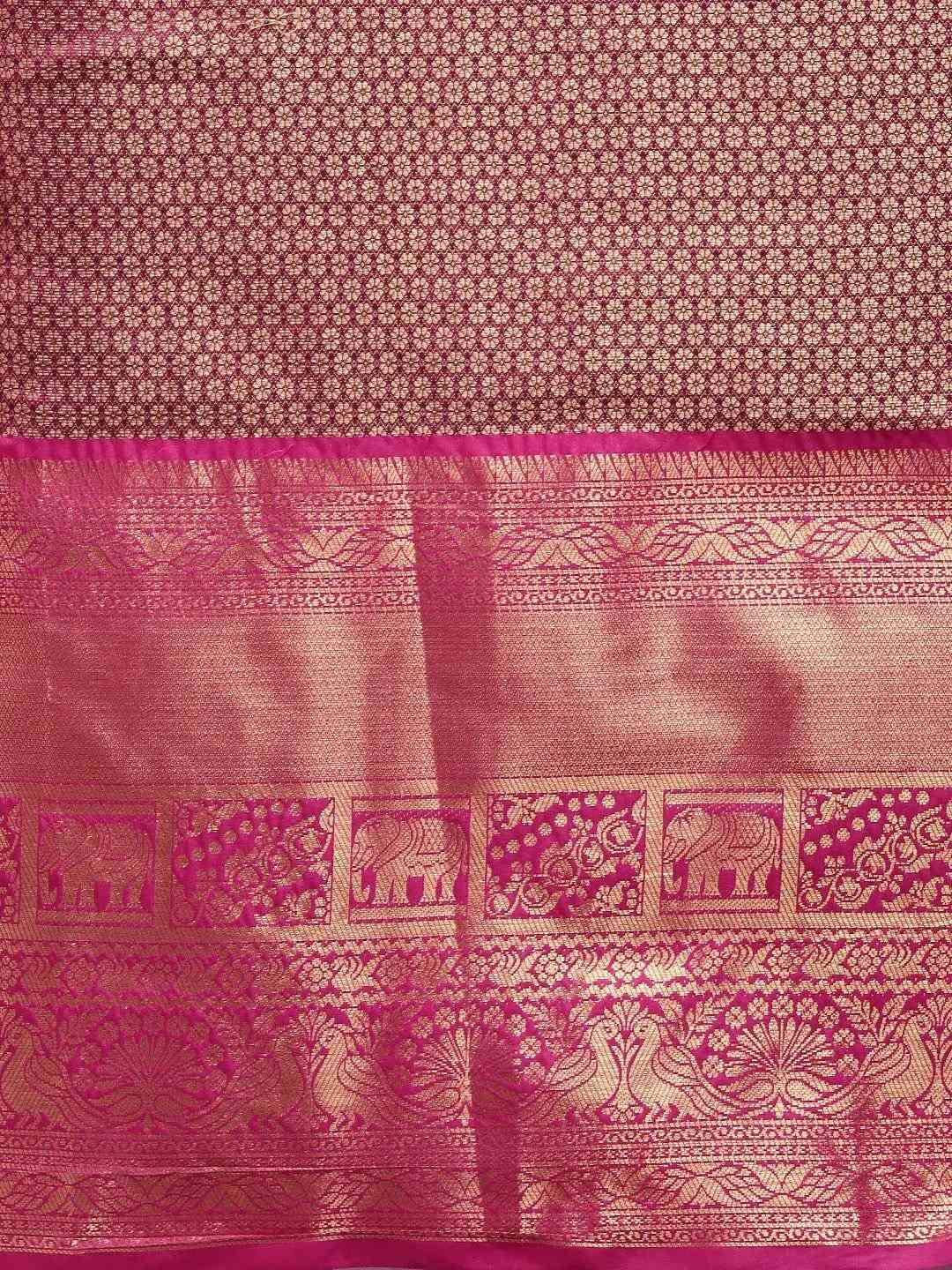 Soft Silk Royal Blue Colour Kanjivaaram Traditional Wear Saree