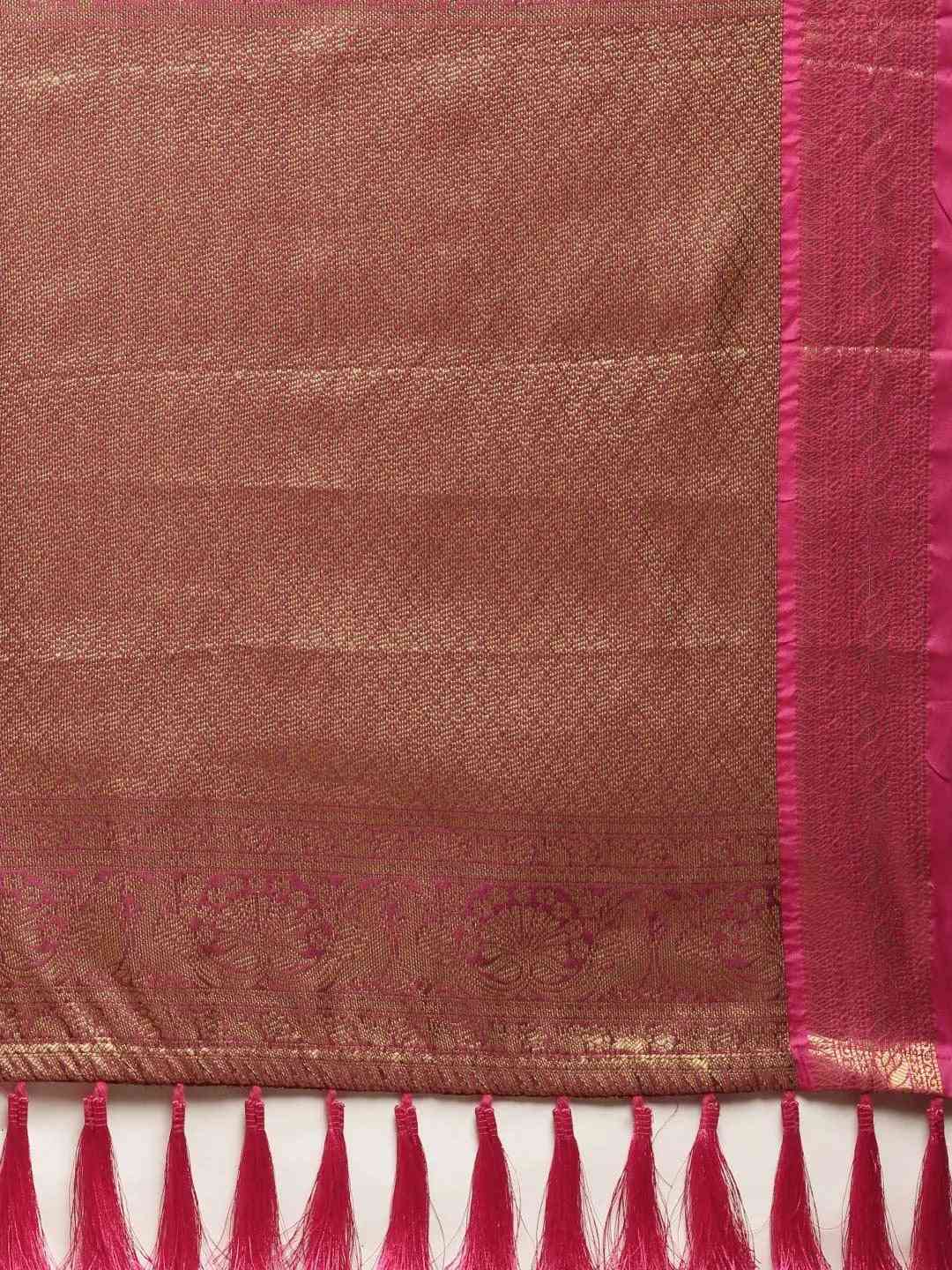 Soft Silk Rama Colour Kanjivaaram Traditional Wear Saree