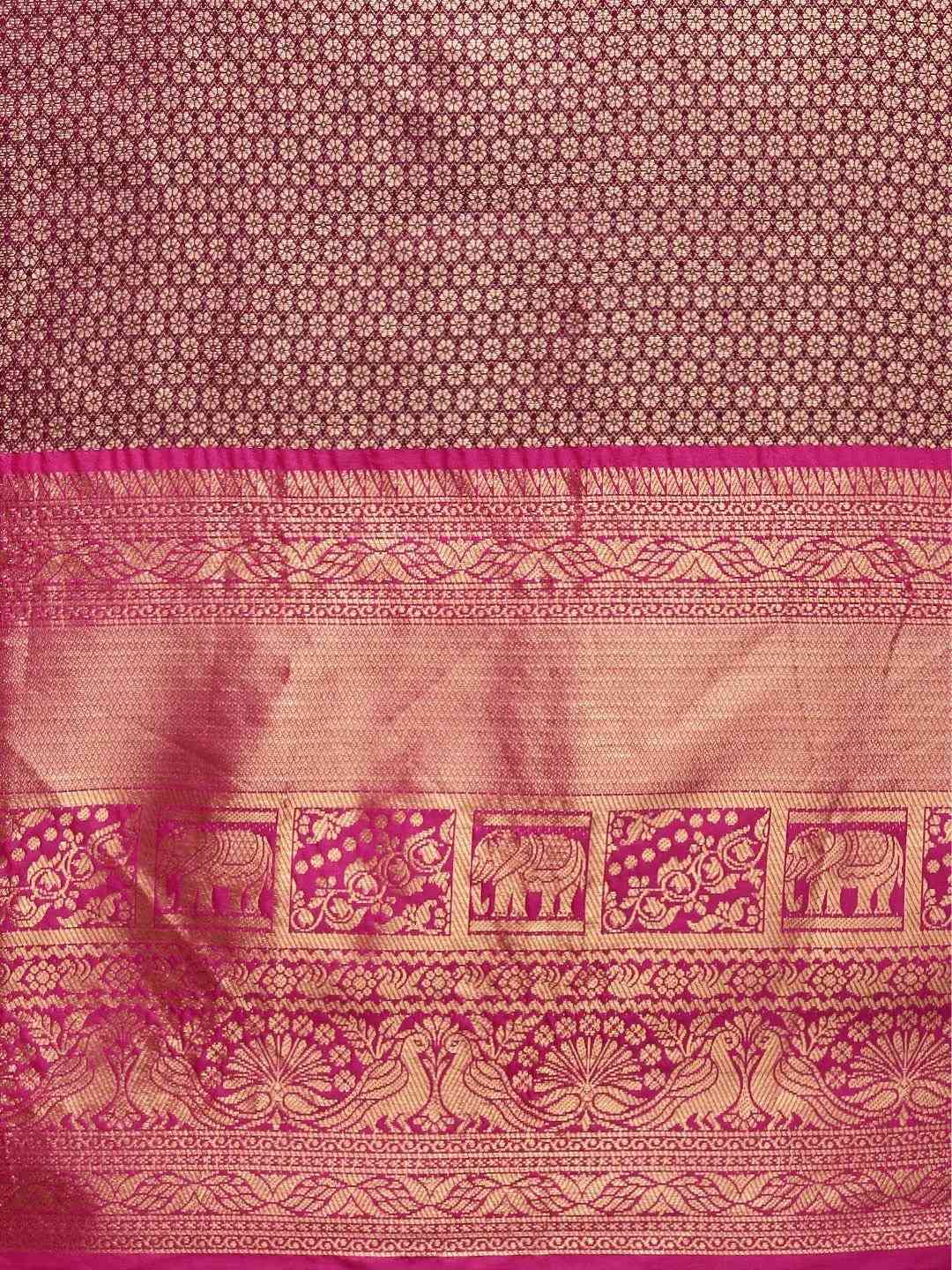 Soft Silk Rama Colour Kanjivaaram Traditional Wear Saree