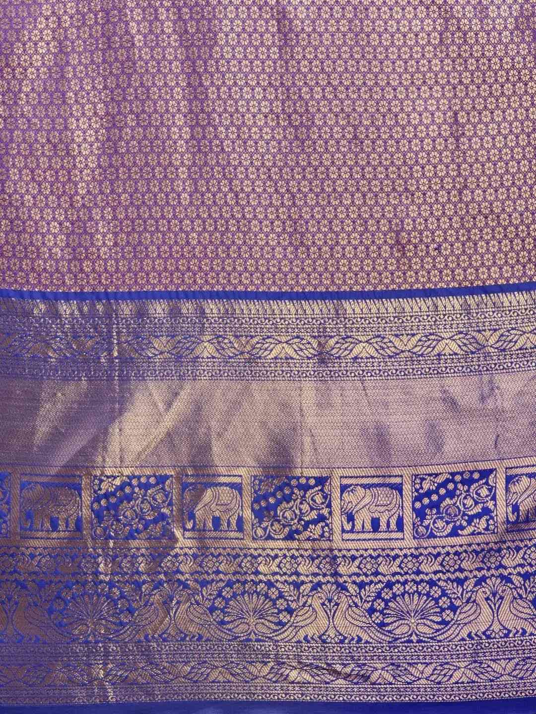 Soft Silk Wine Colour Kanjivaaram Traditional Wear Saree