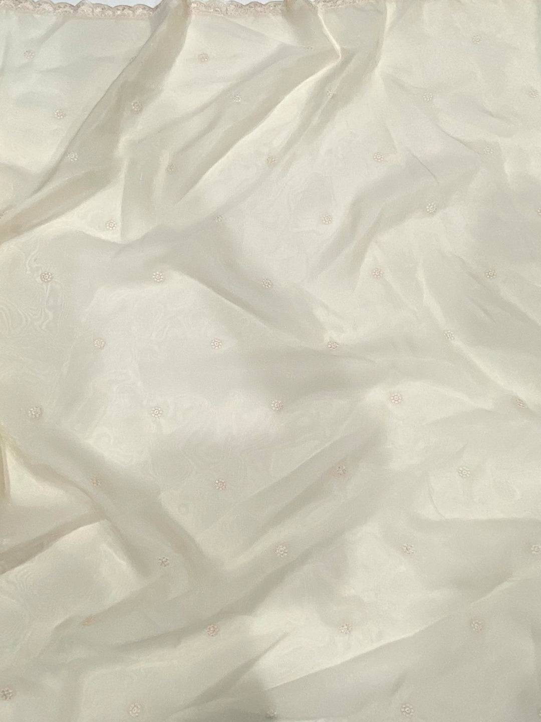Ethereal White Soft Chiffon Saree