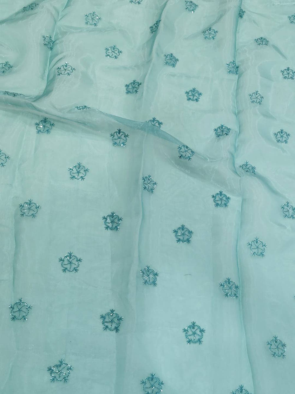 Sky Blue Art Silk Sequence Work Saree