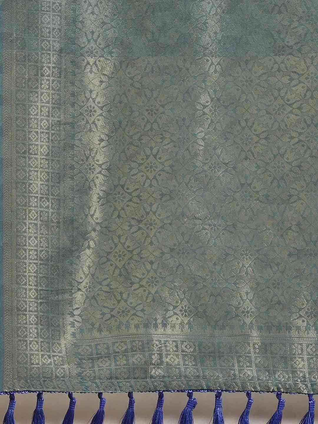 Peach Colour Slub Cotton Digital Print Saree