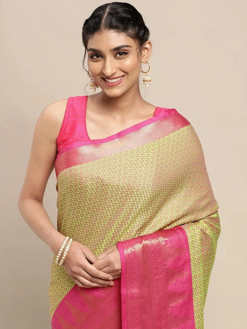 Exclusive Self Butti Design Uppada Cotton Silk Saree