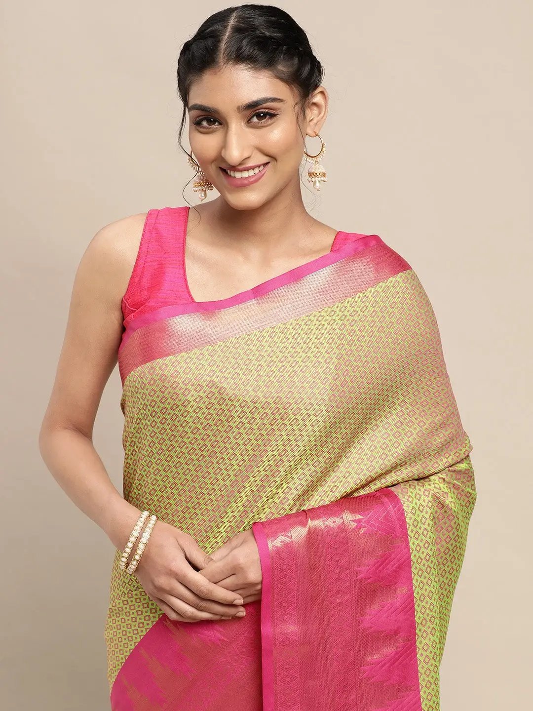 Exclusive Self Butti Design Uppada Cotton Silk Saree