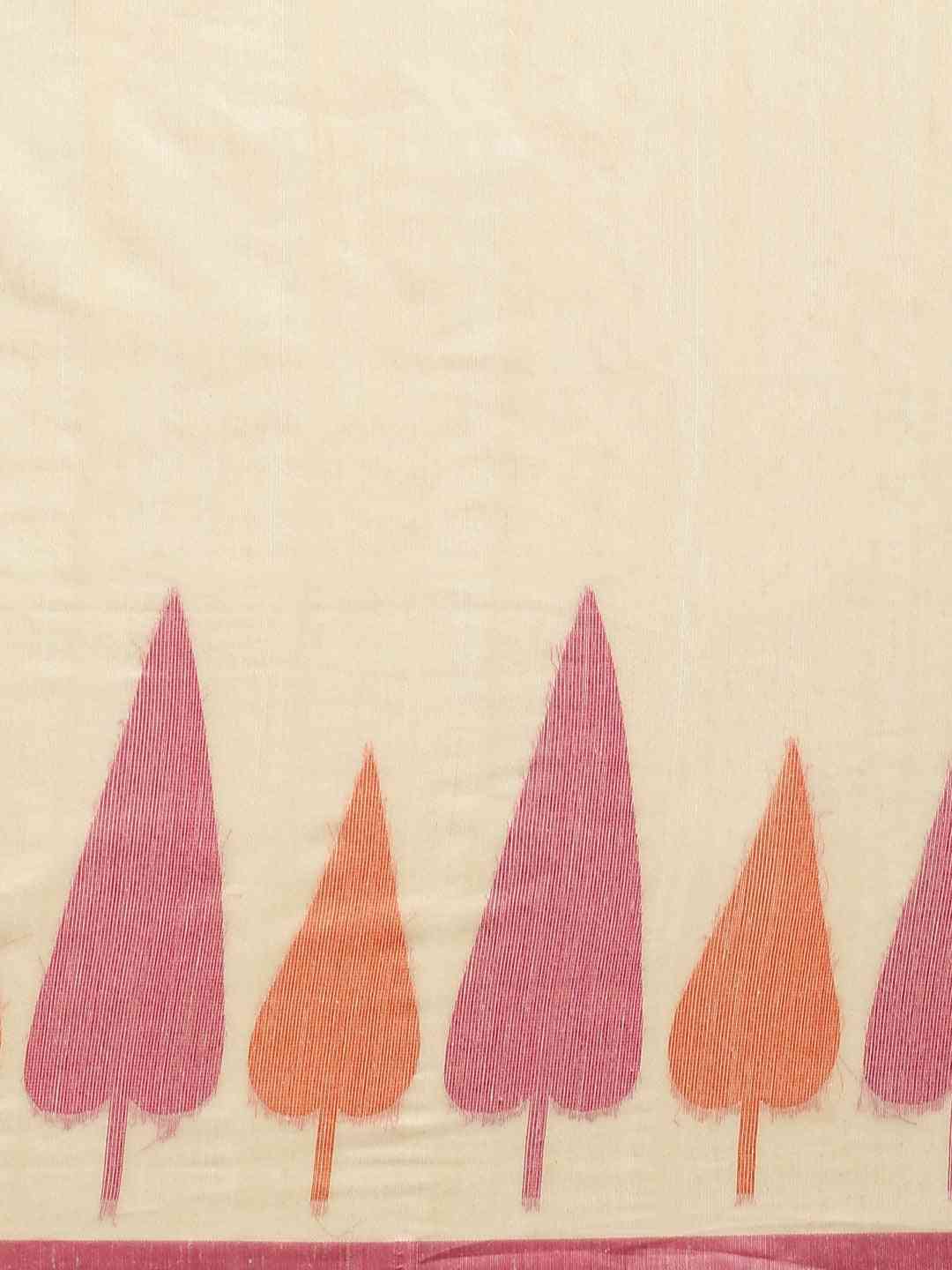 Beige Colour Cotton Silk Minakari Weaving Saree