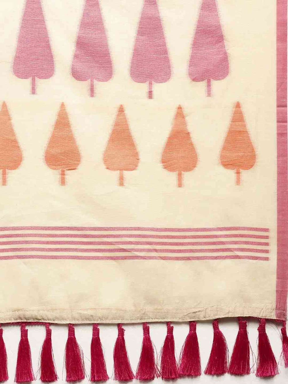 Beige Colour Cotton Silk Minakari Weaving Saree