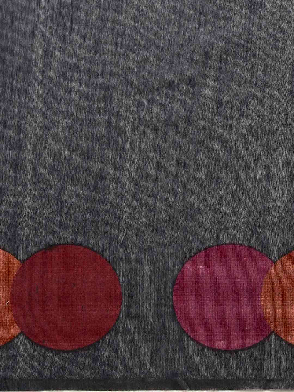 Cotton Silk Black Colour Resham Minakari Weaving Saree