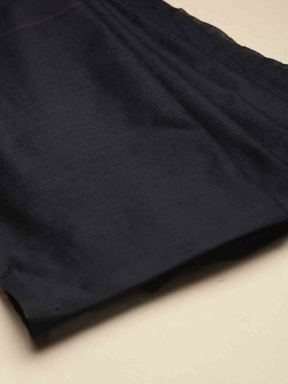 Cotton Silk Black Colour Resham Minakari Weaving Saree