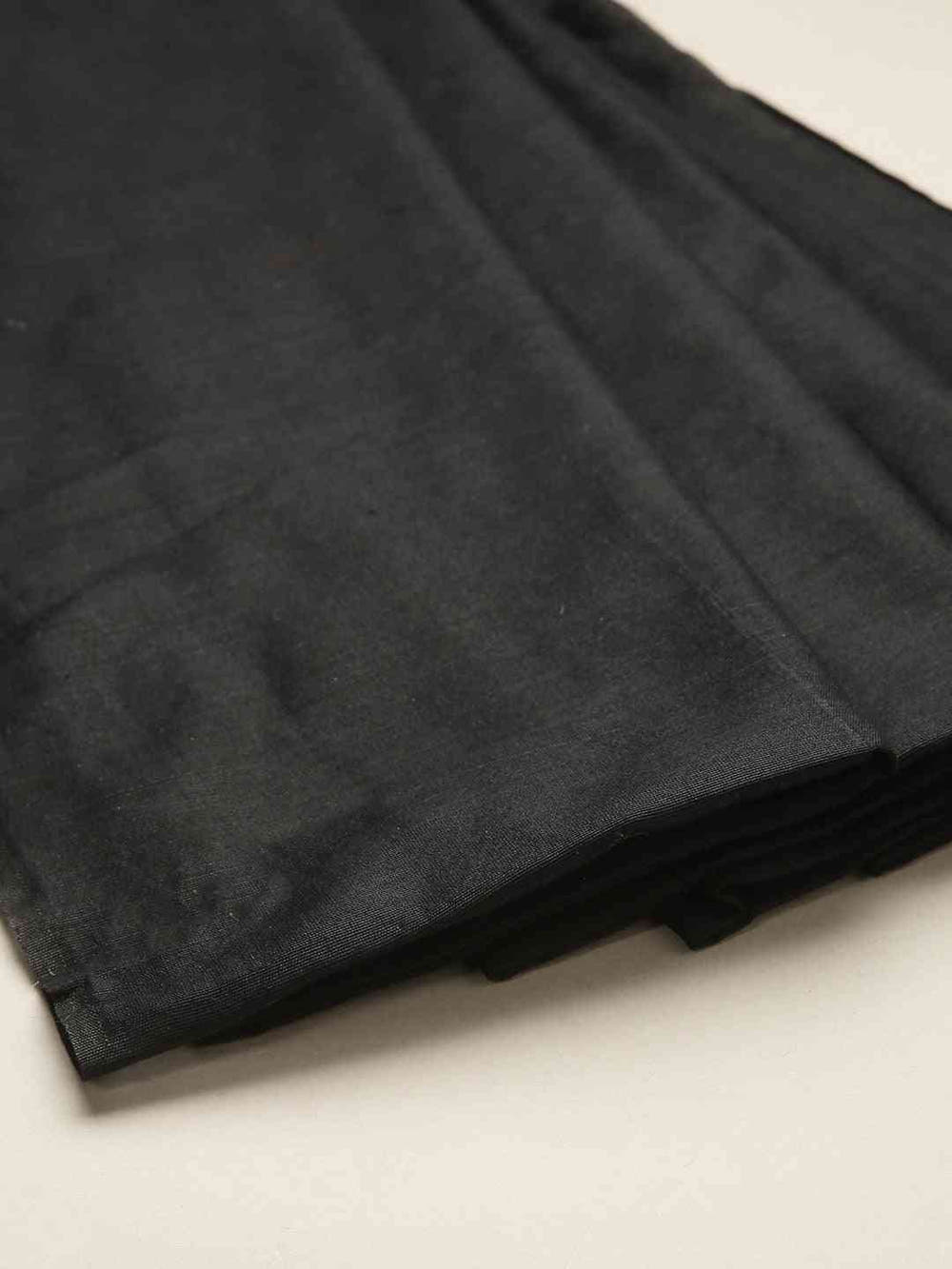 Black Colour Cotton Silk Resham Minakari Weaving Saree