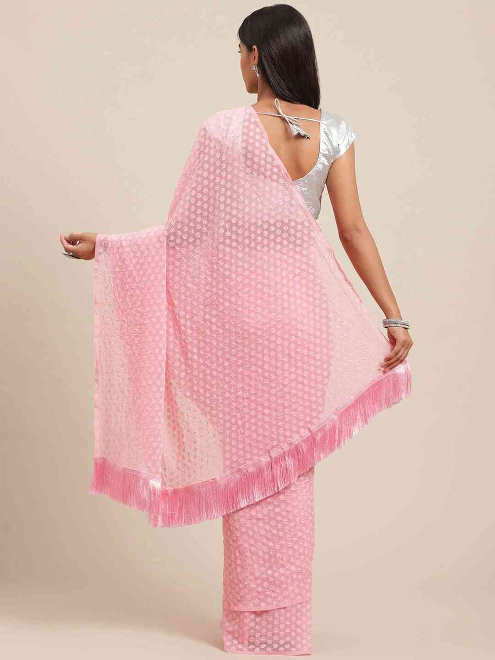 Pure Soft Georgette Geometric Print Party Wear Saree