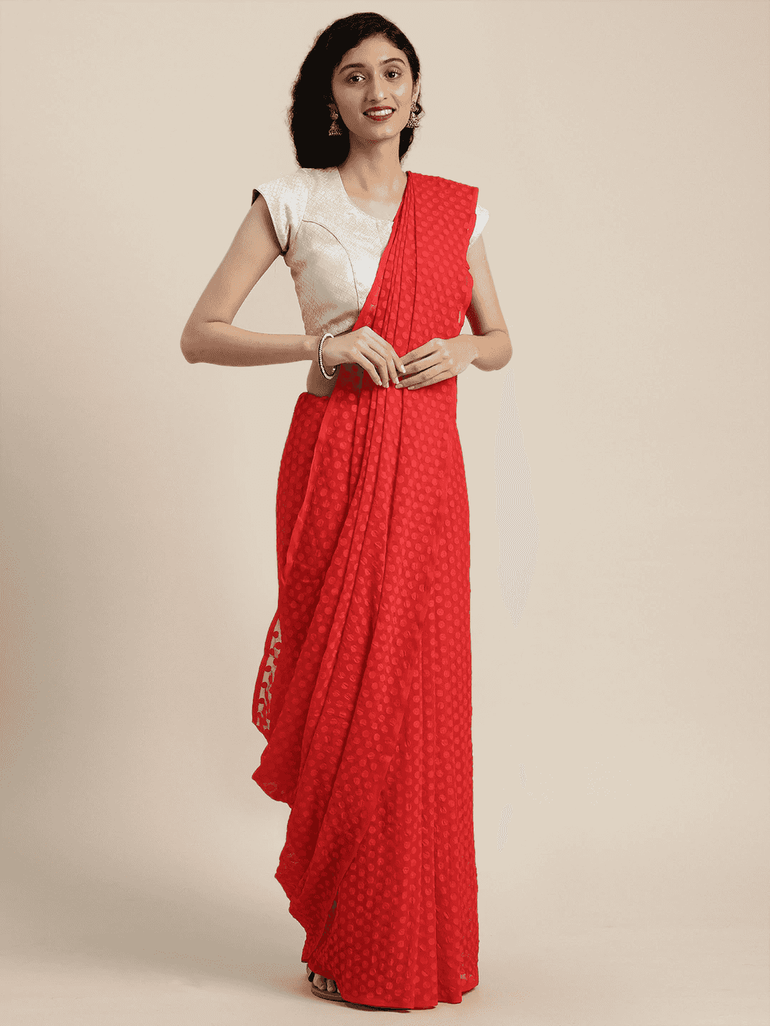 Pure Soft Georgette Geometric Print Party Wear Saree