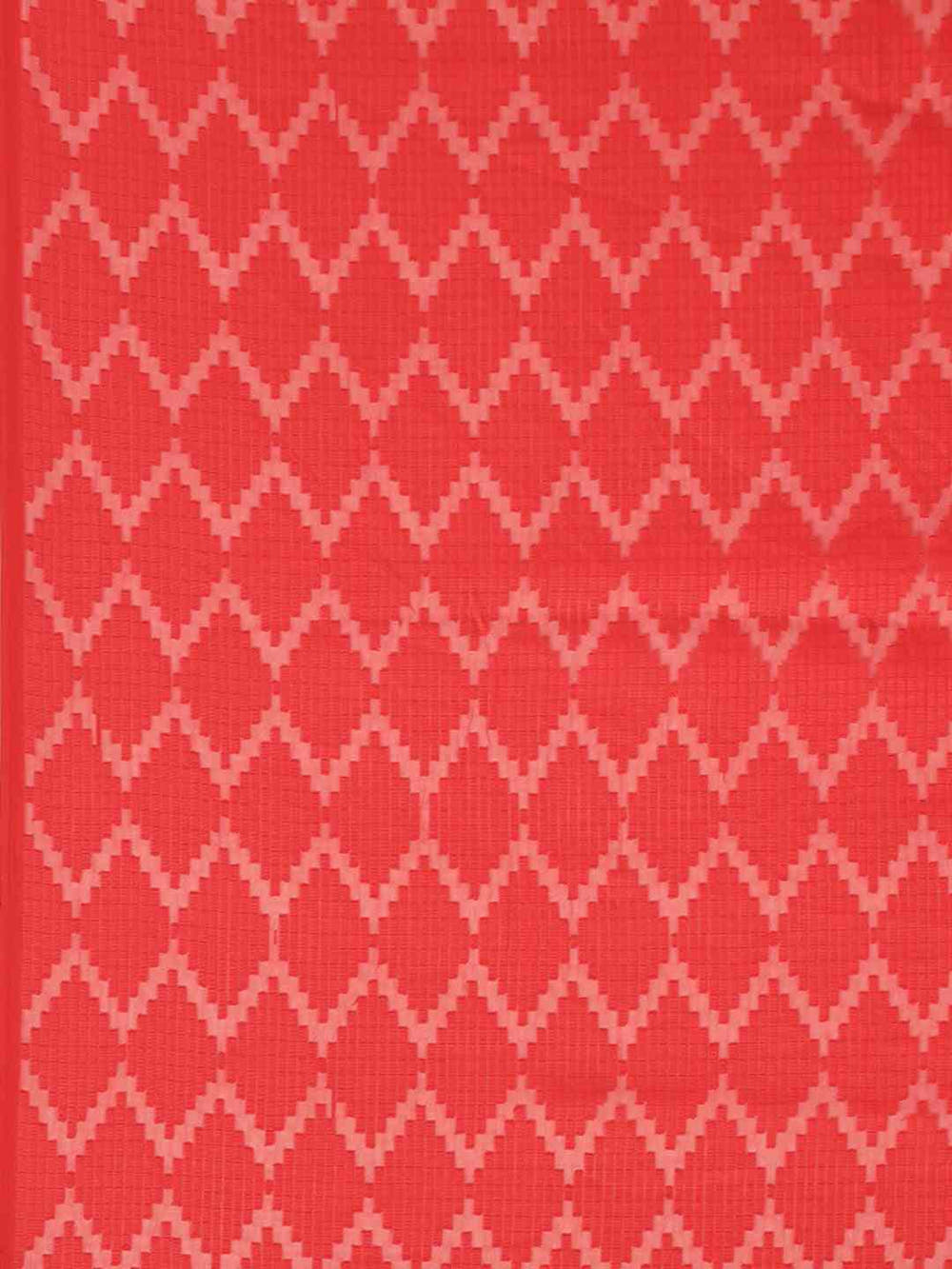 Pure Soft Red Colour Georgette Self Weaving Party Wear Saree