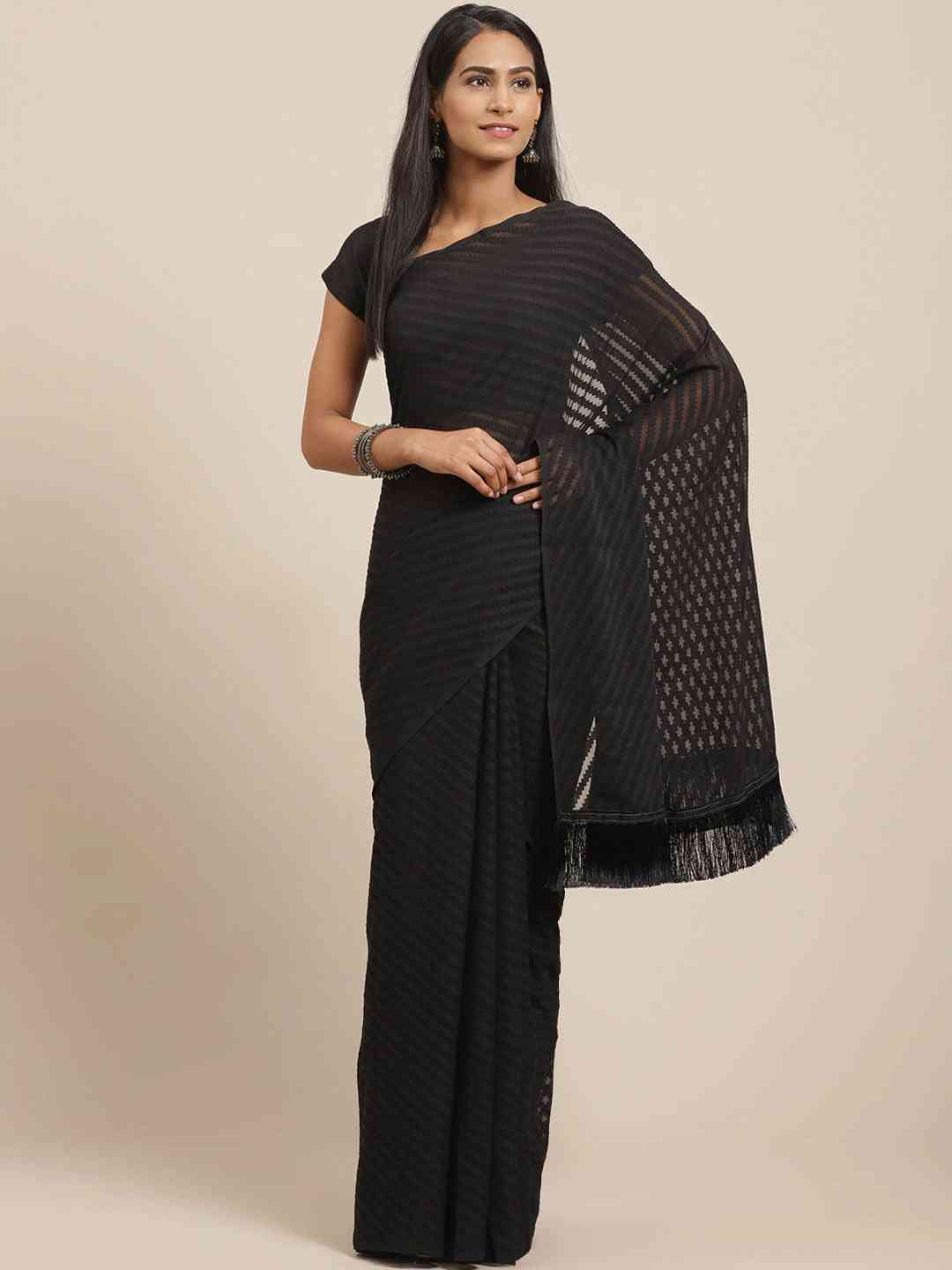 Pure Soft Georgette Geometric Print Party Wear Saree