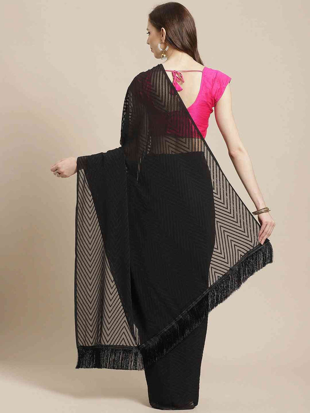 Pure Soft Georgette Geometric Print Party Wear Saree