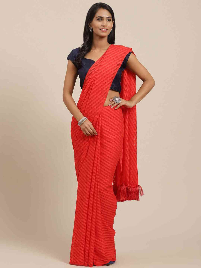 Pure Soft Georgette Geometric Print Party Wear Saree