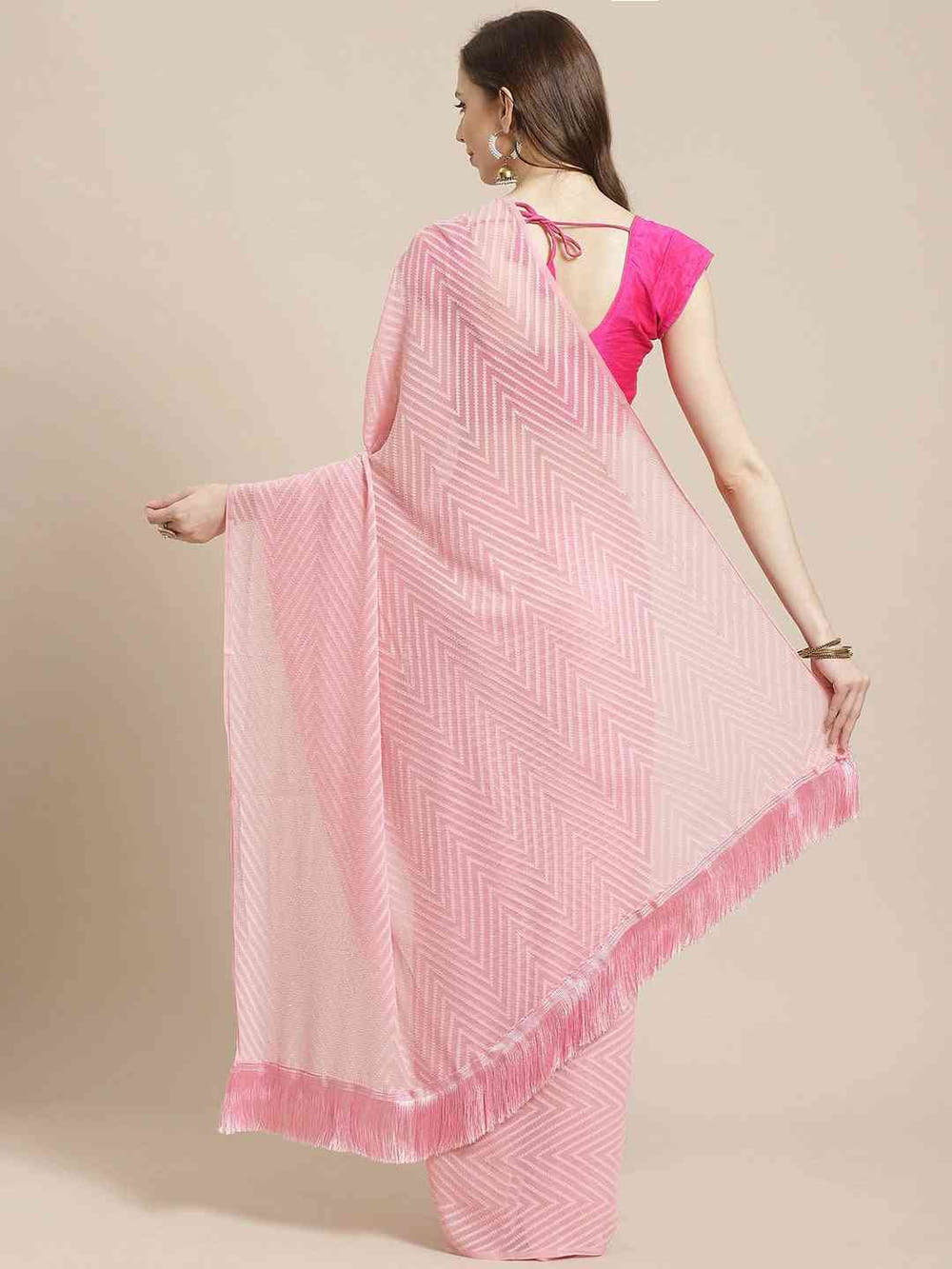 Pure Soft Georgette Geometric Print Party Wear Saree