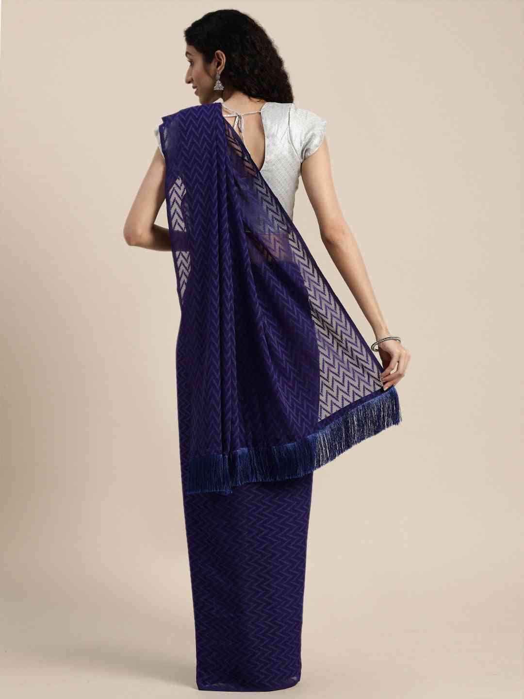 Pure Soft Georgette Geometric Print Party Wear Saree