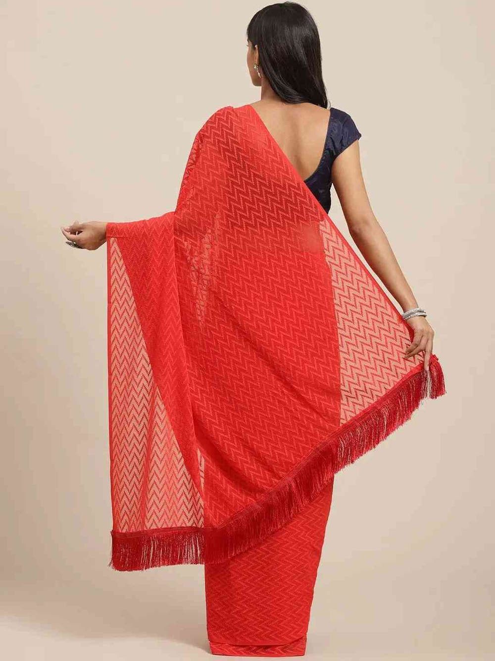 Pure Soft Georgette Geometric Print Party Wear Saree