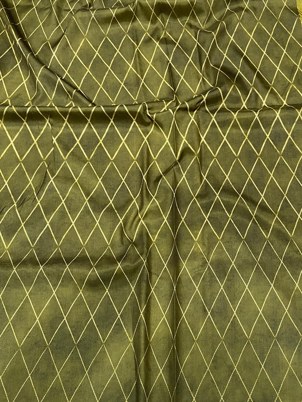 Olive Leheriya Gamthi Silk Sarees