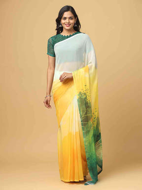 Ombre Soft Georgette Digital Print Party Wear Saree